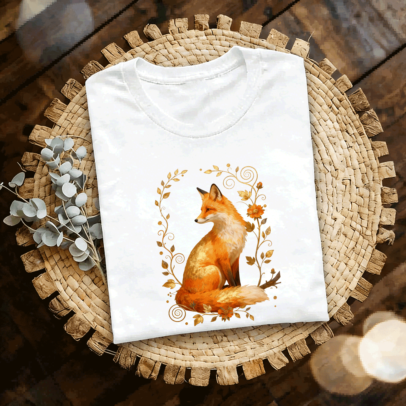 A Pretty Fox 100%Cotton Casual T-shirt