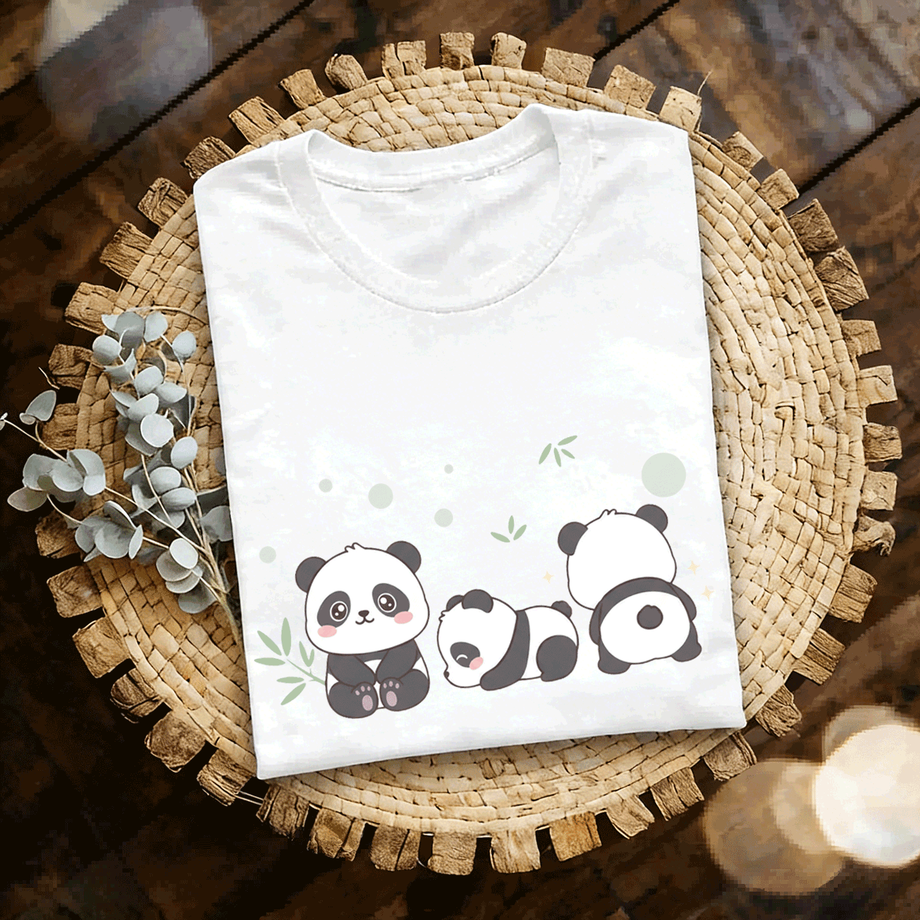 Super Cute Panda Cotton Casual T-shirt