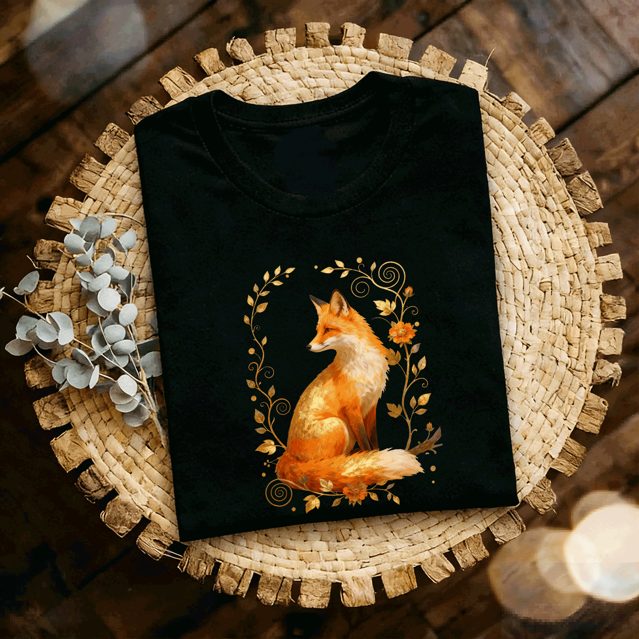 A Pretty Fox 100%Cotton Casual T-shirt
