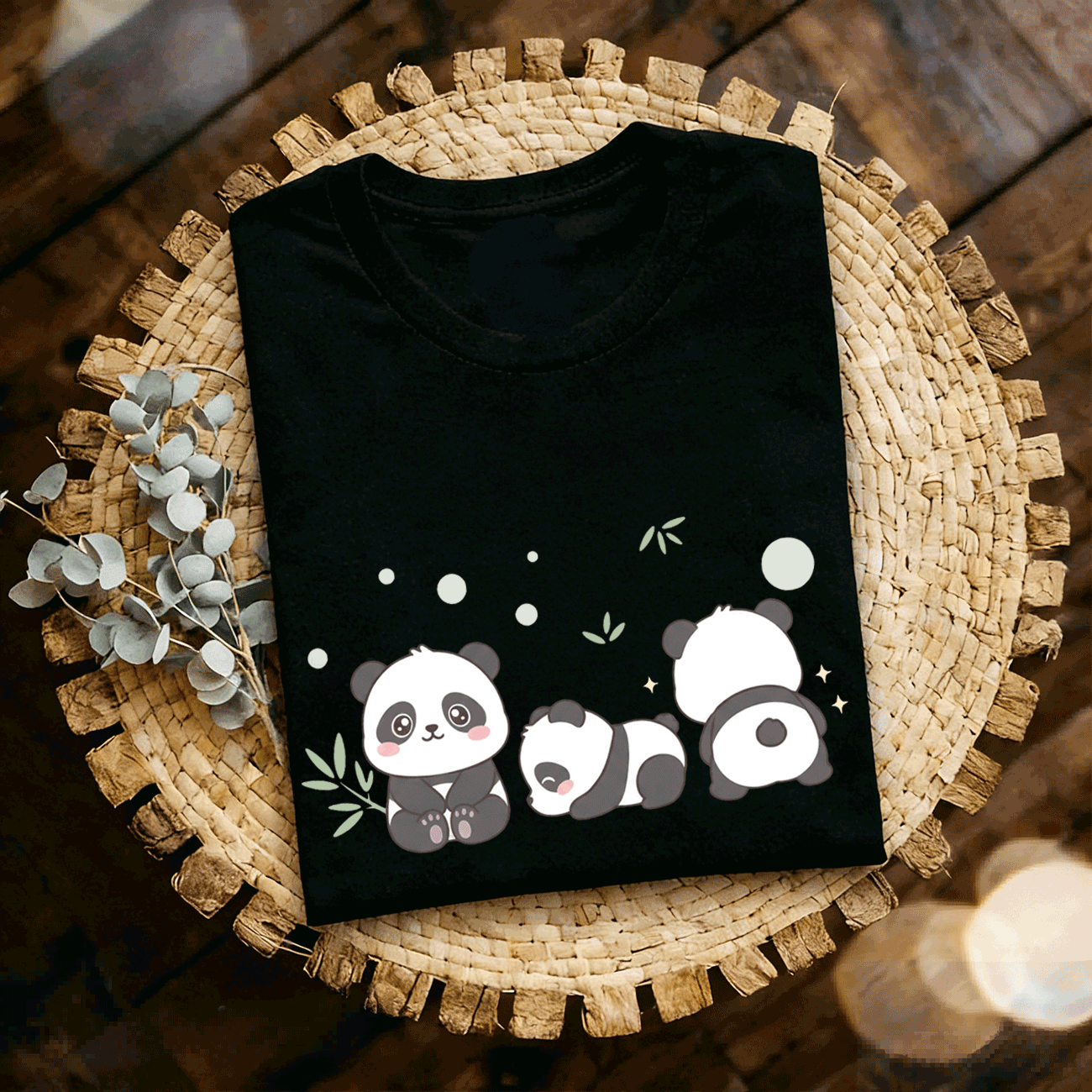 Super Cute Panda Cotton Casual T-shirt